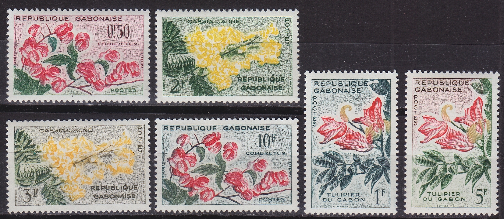 Buy GABUN GABON [1961] MiNr 0160-65 ( **/mnh ) Blumen