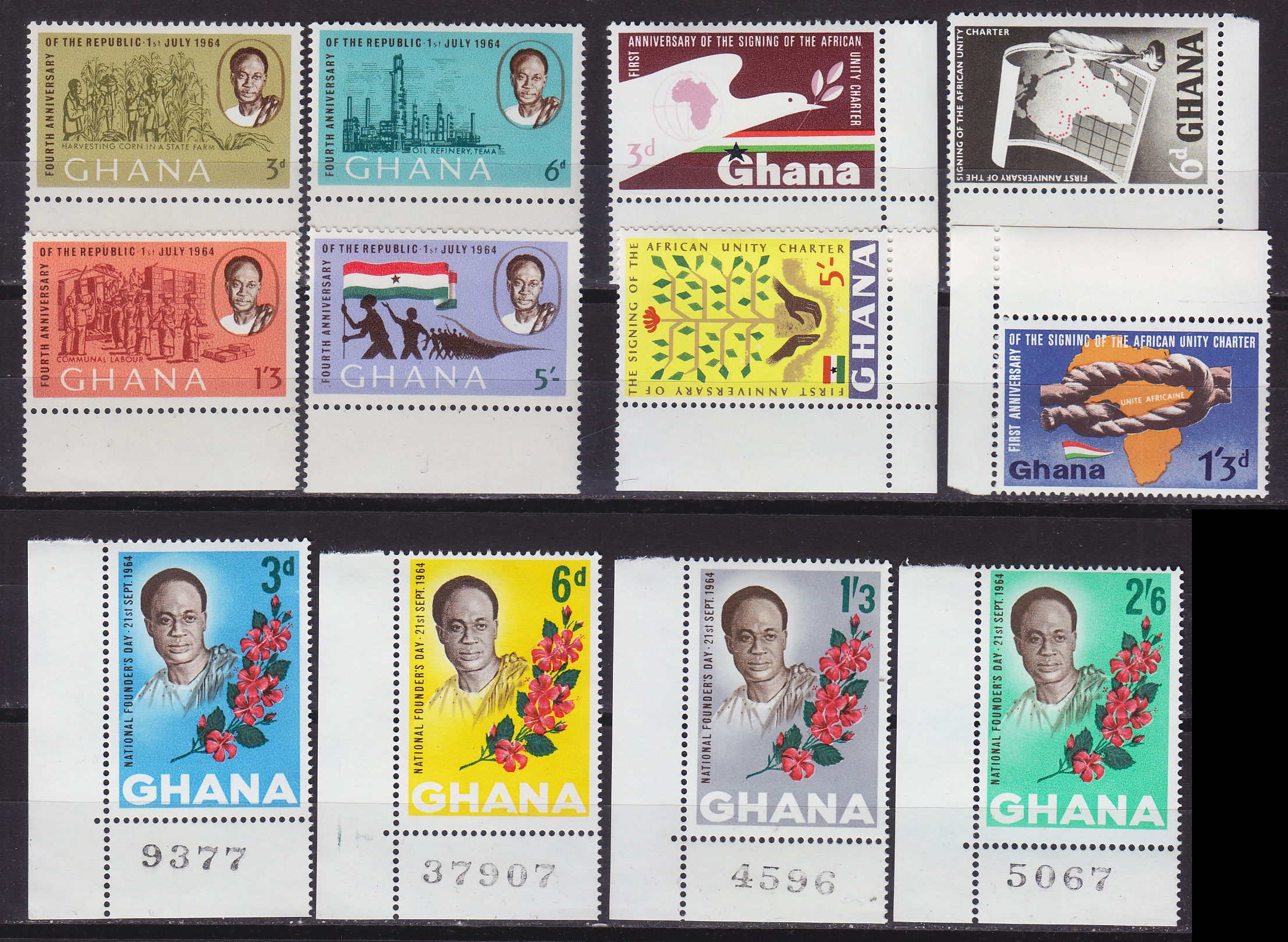 Buy GHANA [Lot] 02 ( **/mnh ) ex 1964
