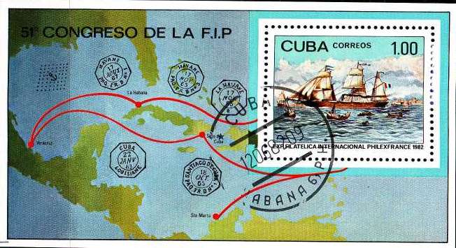 Buy KUBA CUBA [1982] MiNr 2665 Block 72 ( O/used ) Schiffe