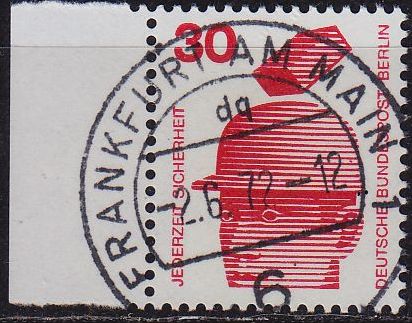 Buy GERMANY BERLIN [1971] MiNr 0406 A ( O/used ) [01] Unfall Rand