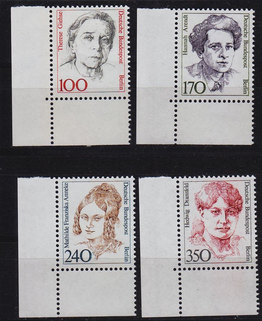 Buy GERMANY BERLIN [1988] MiNr 0824 ex ( **/mnh ) [01] Berühmte Frauen Eckrand