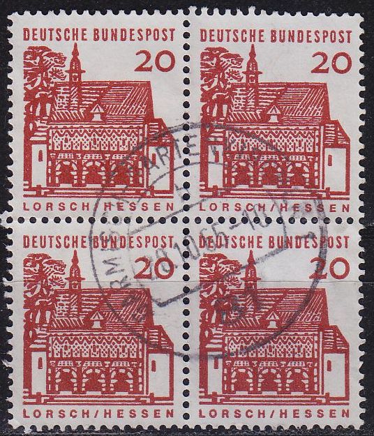 Buy GERMANY BUND [1964] MiNr 0456 4er ( O/used ) [01] Bauwerke