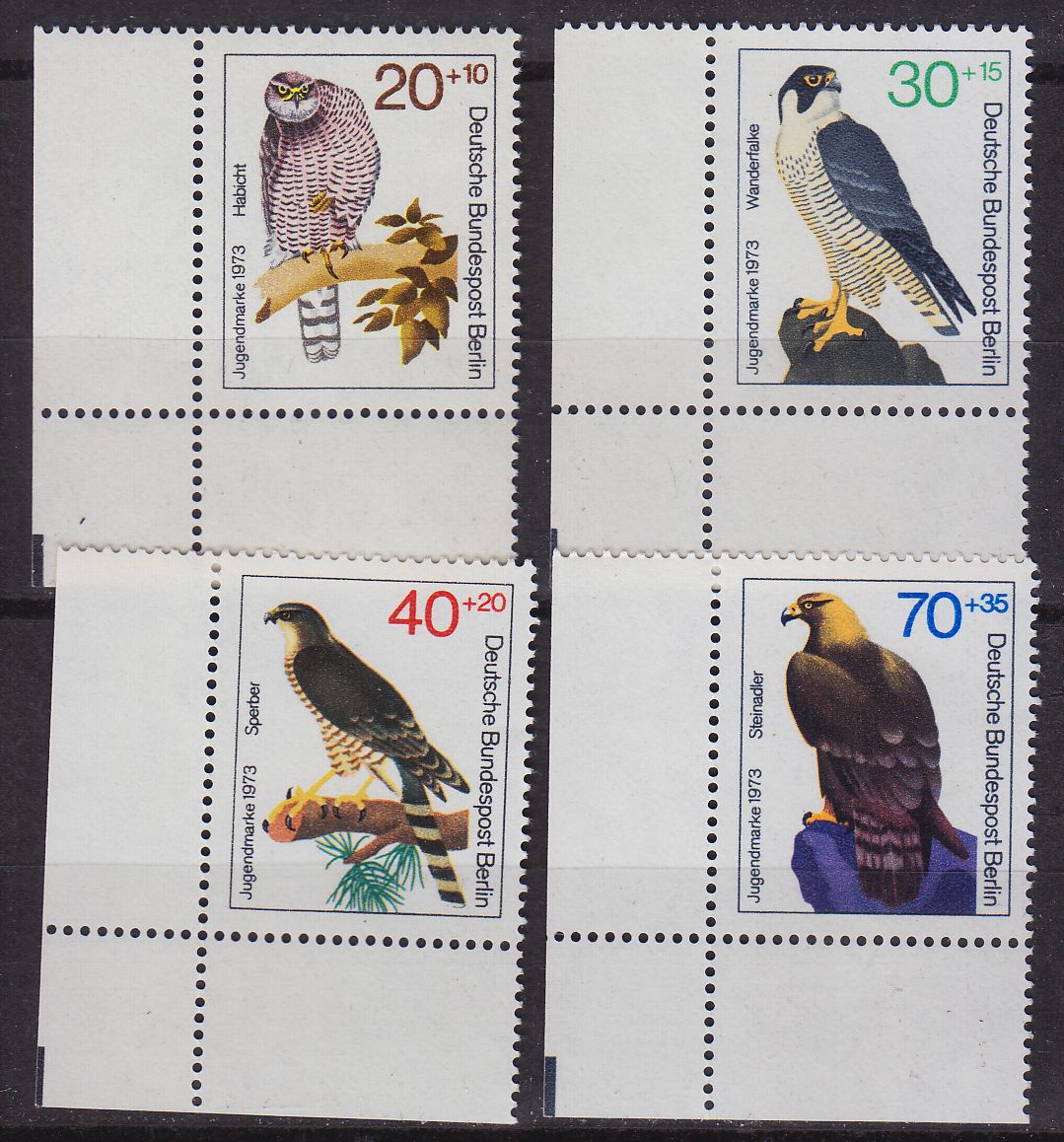 Buy GERMANY BUND [1973] MiNr 0754-57 ( **/mnh ) [01] Vögel Eckrand