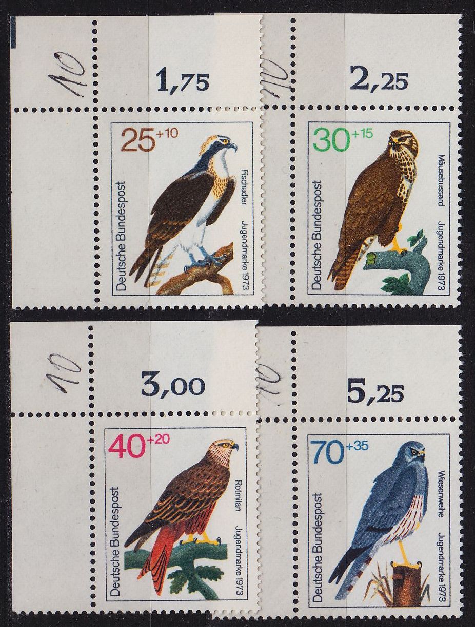 Buy GERMANY BUND [1973] MiNr 0754-57 ( **/mnh ) [02] Vögel Eckrand