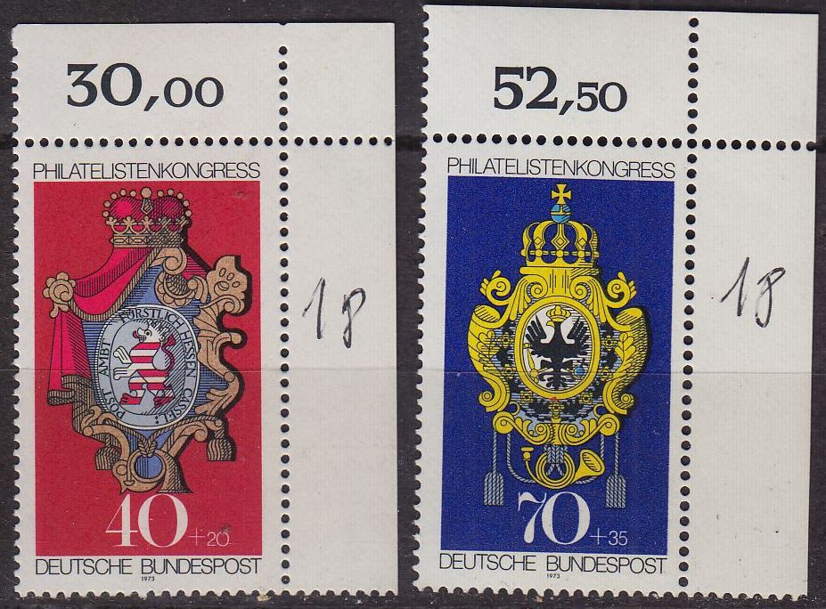 Buy GERMANY BUND [1973] MiNr 0764-65 ( **/mnh ) [01] Wappen Eckrand