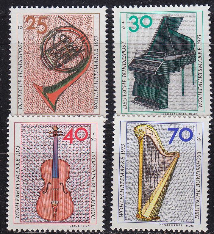 Buy GERMANY BUND [1973] MiNr 0782-85 ( **/mnh ) Musik