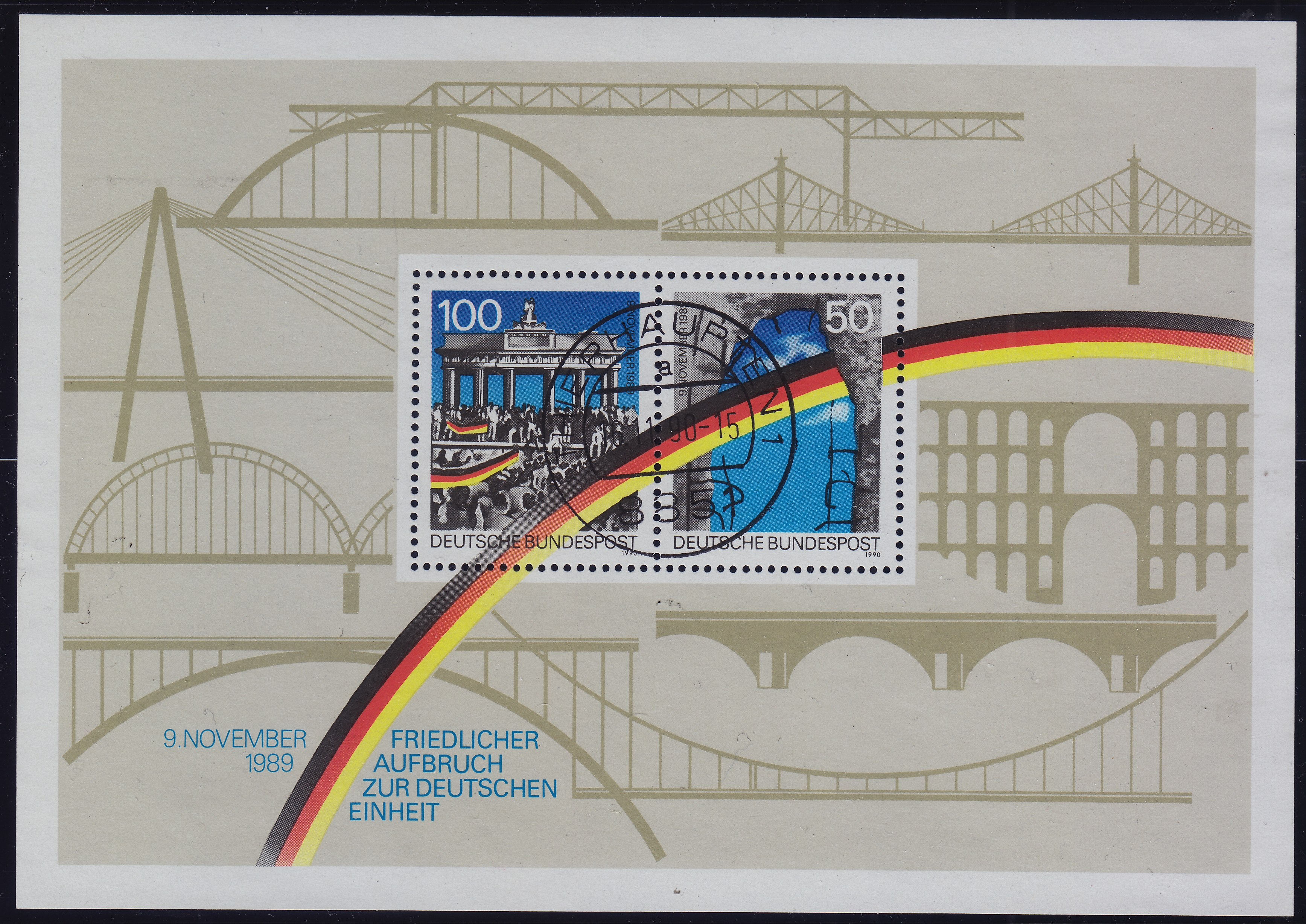Buy GERMANY BUND [1990] MiNr 1481-82 Block 22 I ( O/used ) [01] Plattenfehler