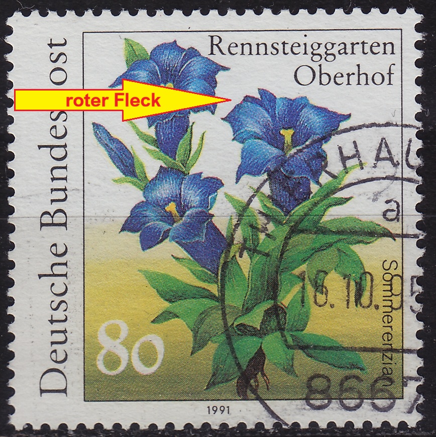 Buy GERMANY BUND [1991] MiNr 1507 F18 I ( O/used ) [01] Blumen Plattenfehler