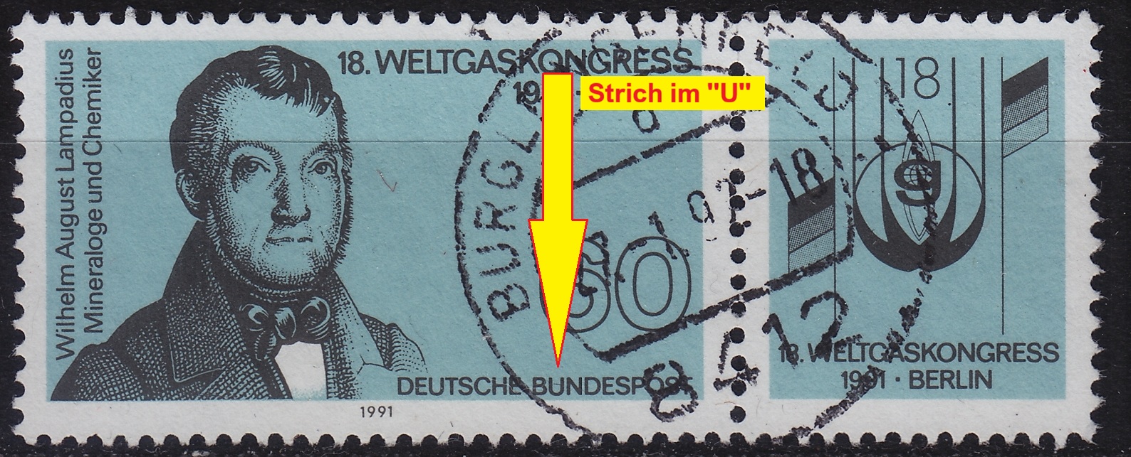 Buy GERMANY BUND [1991] MiNr 1537 F13 I ( O/used ) [01] Plattenfehler