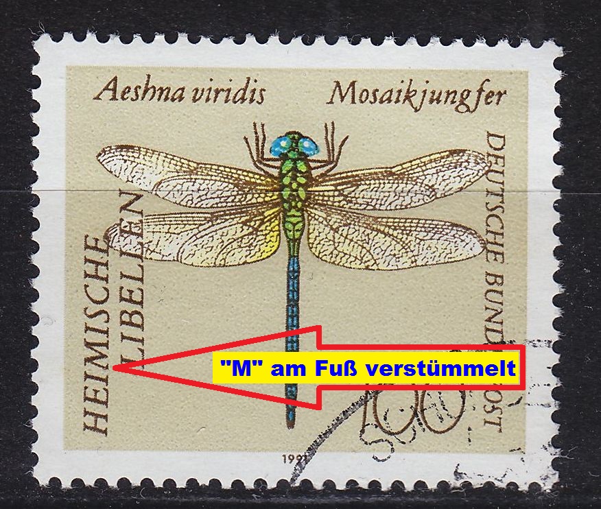 Buy GERMANY BUND [1991] MiNr 1552 F44 ( O/used ) [01] Tiere Plattenfehler