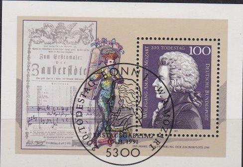 Buy GERMANY BUND [1991] MiNr 1571 Block 26 ( Sonder-O/used ) Musik