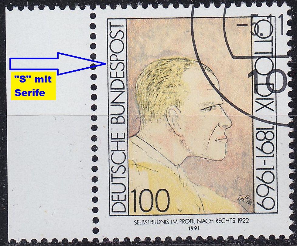 Buy GERMANY BUND [1991] MiNr 1573 F11A I ( O/used ) [01] Plattenfehler
