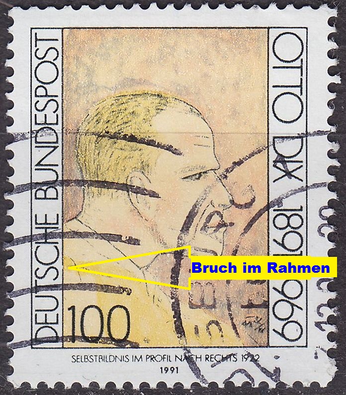 Buy GERMANY BUND [1991] MiNr 1573 F19 II ( O/used ) [01] Plattenfehler