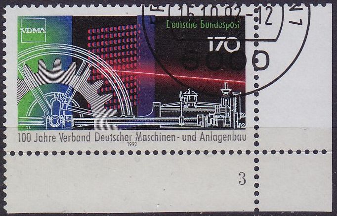 Buy GERMANY BUND [1992] MiNr 1636 ( O/used ) [01] Eckrand FormNr