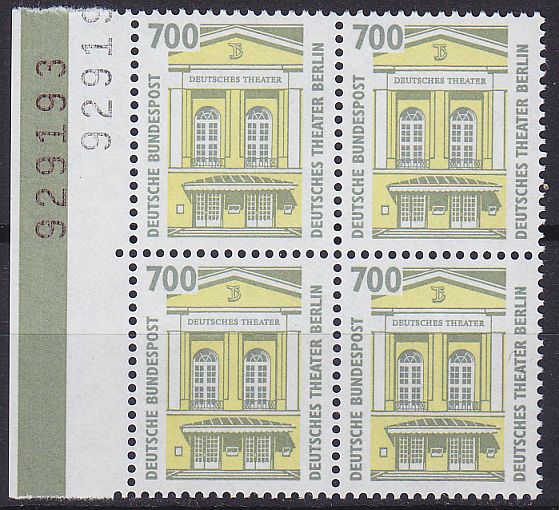 Buy GERMANY BUND [1993] MiNr 1691 ( **/mnh ) [01] Sehenswürdigkeiten 4er