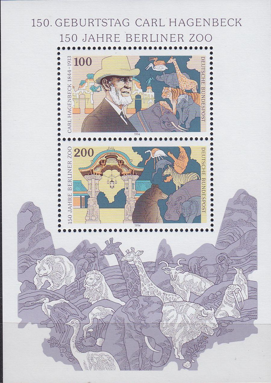 Buy GERMANY BUND [1994] MiNr 1734-35 Block 28 ( **/mnh ) Tiere