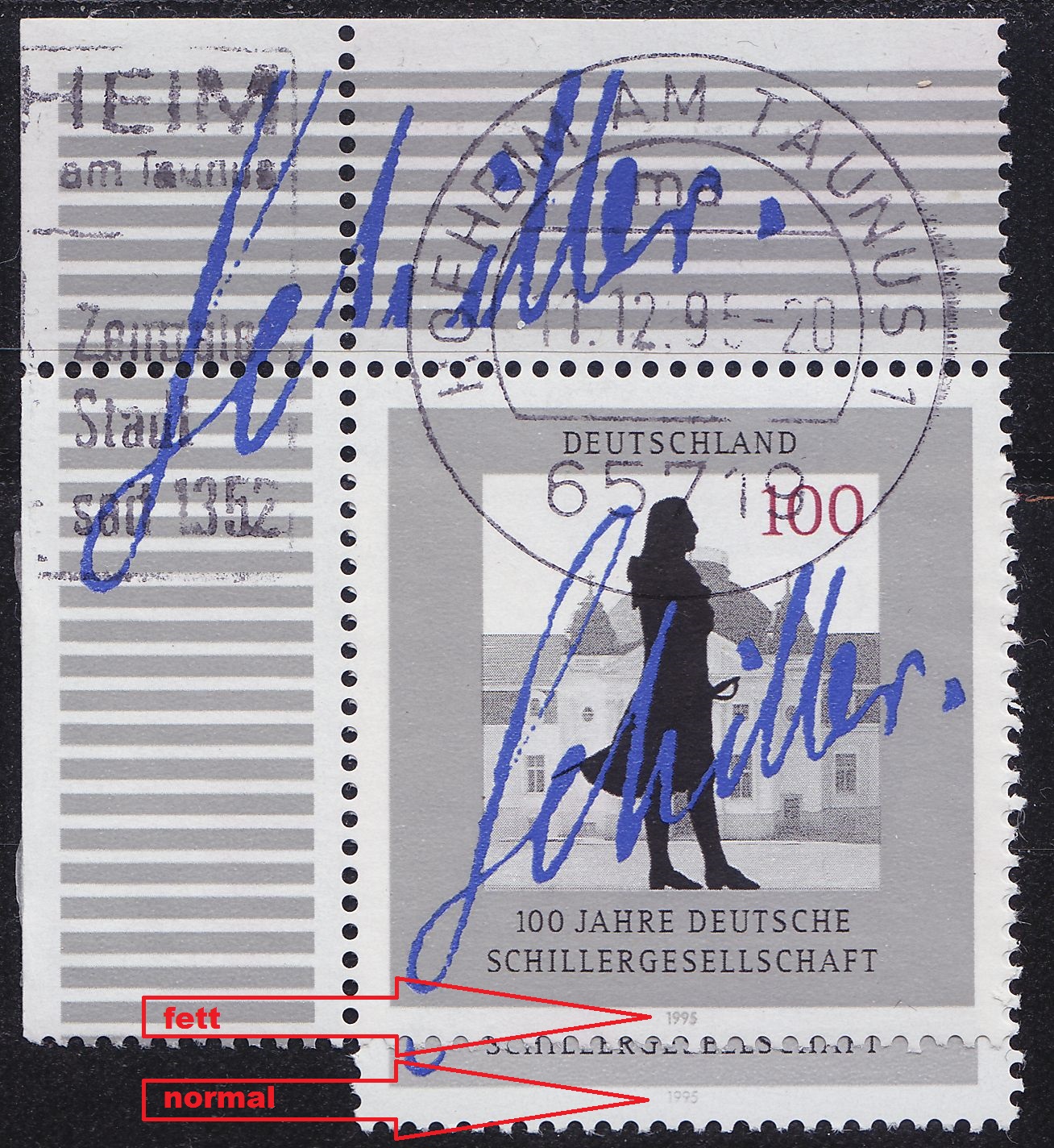 Buy GERMANY BUND [1995] MiNr 1792 F1 ( O/used ) Plattenfehler