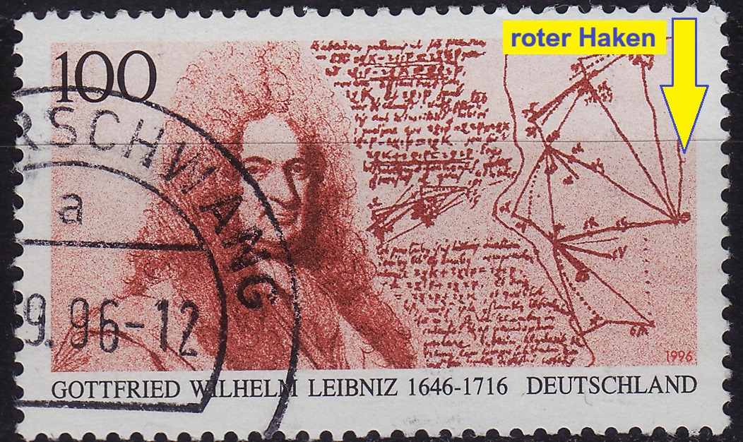 Buy GERMANY BUND [1996] MiNr 1865 F2A ( O/used ) [02] Plattenfehler