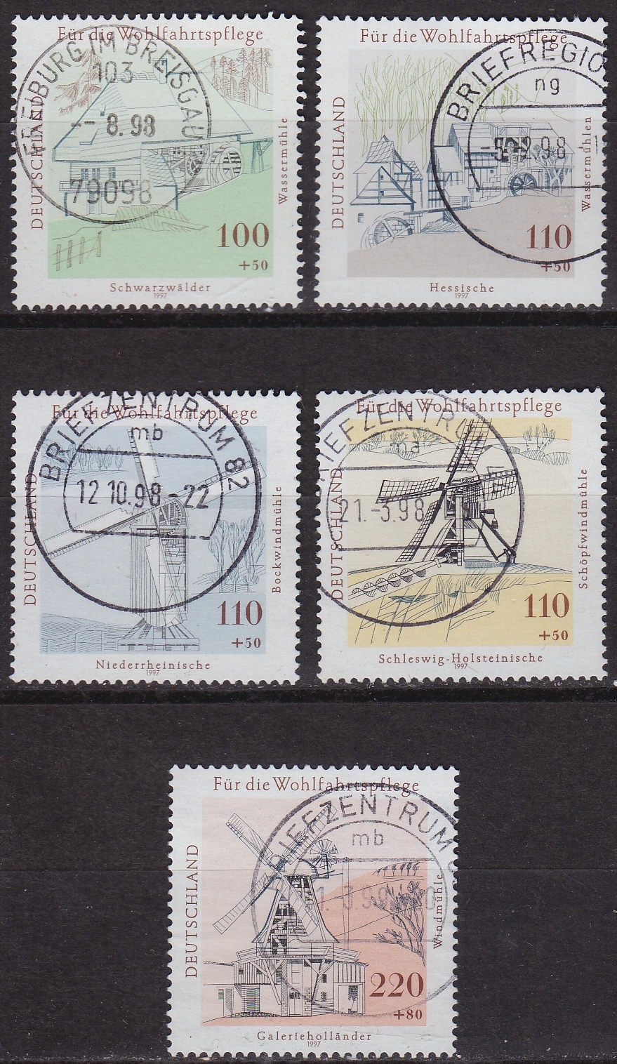 Buy GERMANY BUND [1997] MiNr 1948-52 ( O/used ) [03] Bauwerke