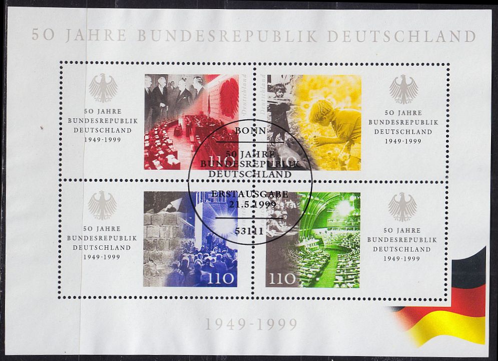 Buy GERMANY BUND [1999] MiNr 2051-54 Block 49 ( Ersttag-O/used )