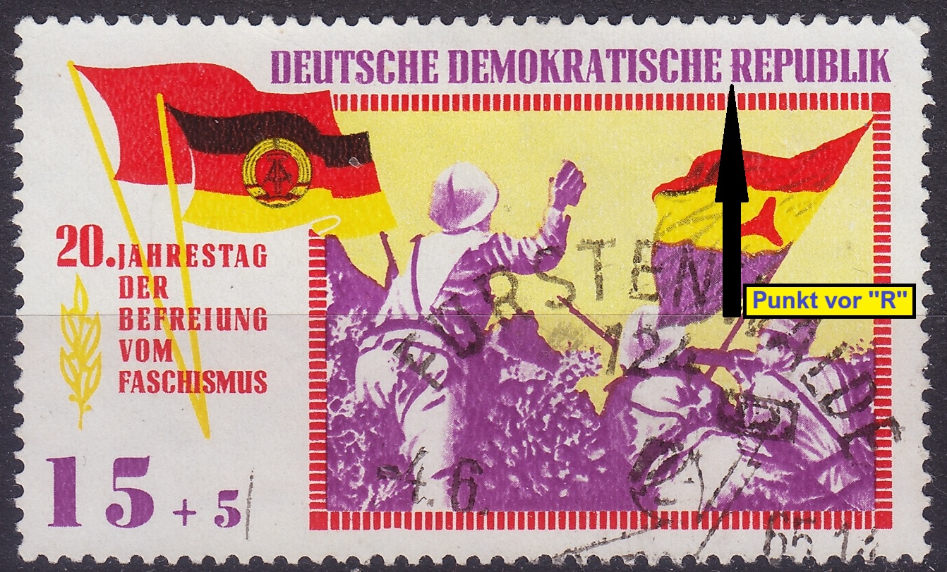 Buy GERMANY DDR [1965] MiNr 1104 F21 ( O/used ) [01] Plattenfehler