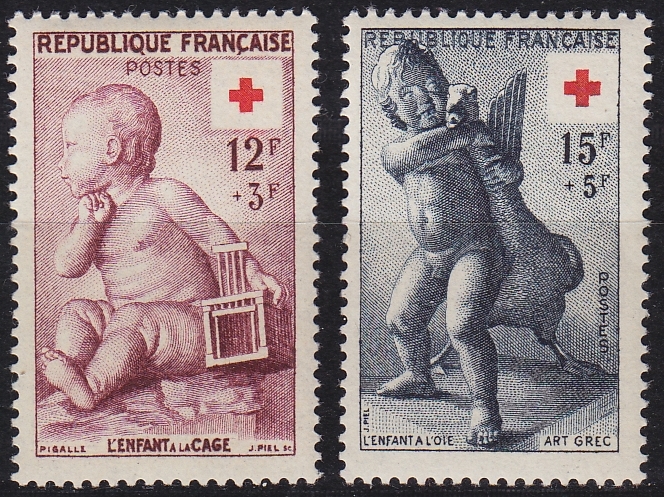 Buy FRANKREICH FRANCE [1955] MiNr 1076-77 ( */mh ) Rotes Kreuz