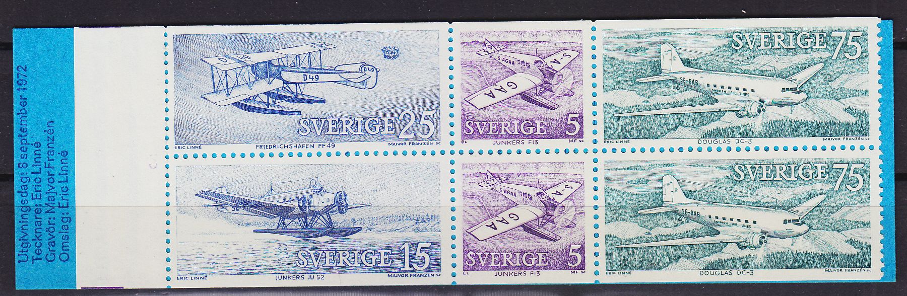 Buy SCHWEDEN SVERIGE [Markenheft] MiNr 034 ( **/mnh ) Flugzeug