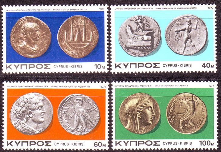Buy ZYPERN CYPRUS [1977] MiNr 0468-71 ( **/mnh ) Münzen